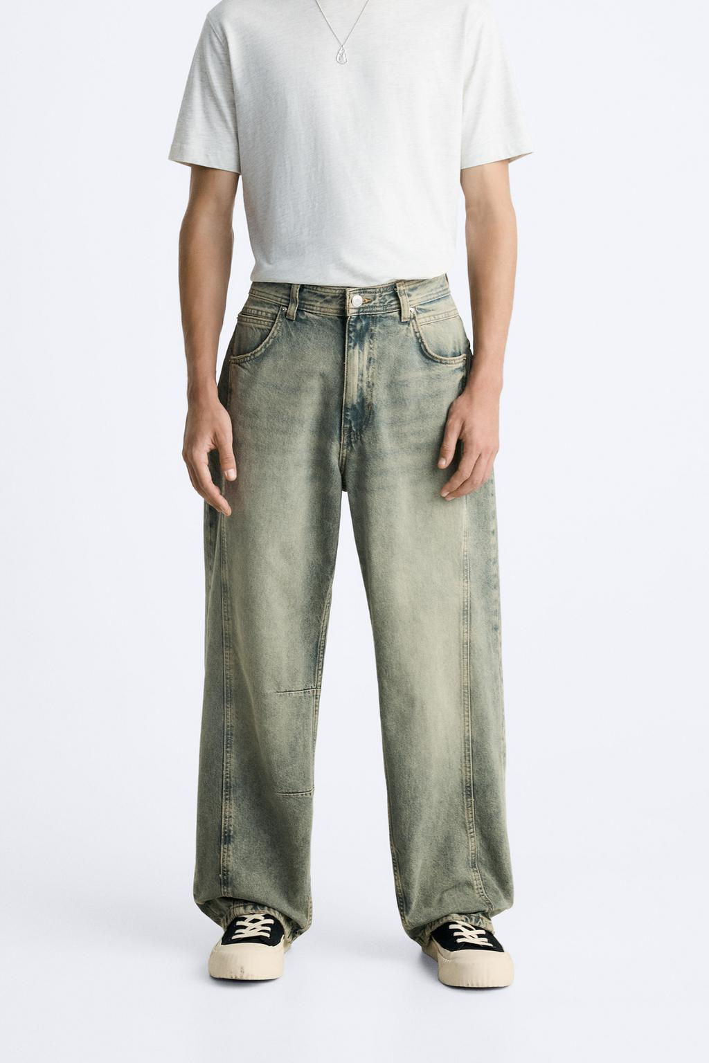 RELAXED FIT JEANS WITH SEAM DETAILS - Zara фото 2
