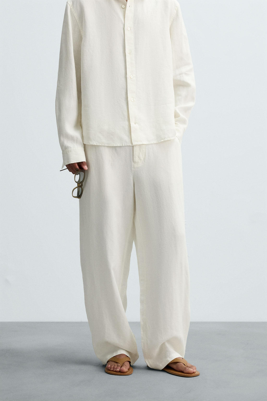 100% HEMP RELAXED FIT TROUSERS - Zara фото 20