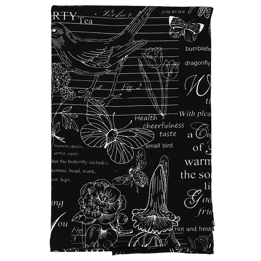 Скатерть 200х145см Версаль черный, длина стола до 160см, на 6-8 персон, хлопок Комфорт 171г/м2, упаковка классическая, пакет ПВХ 28х41см, Домашняя мода (Россия)  фото 3