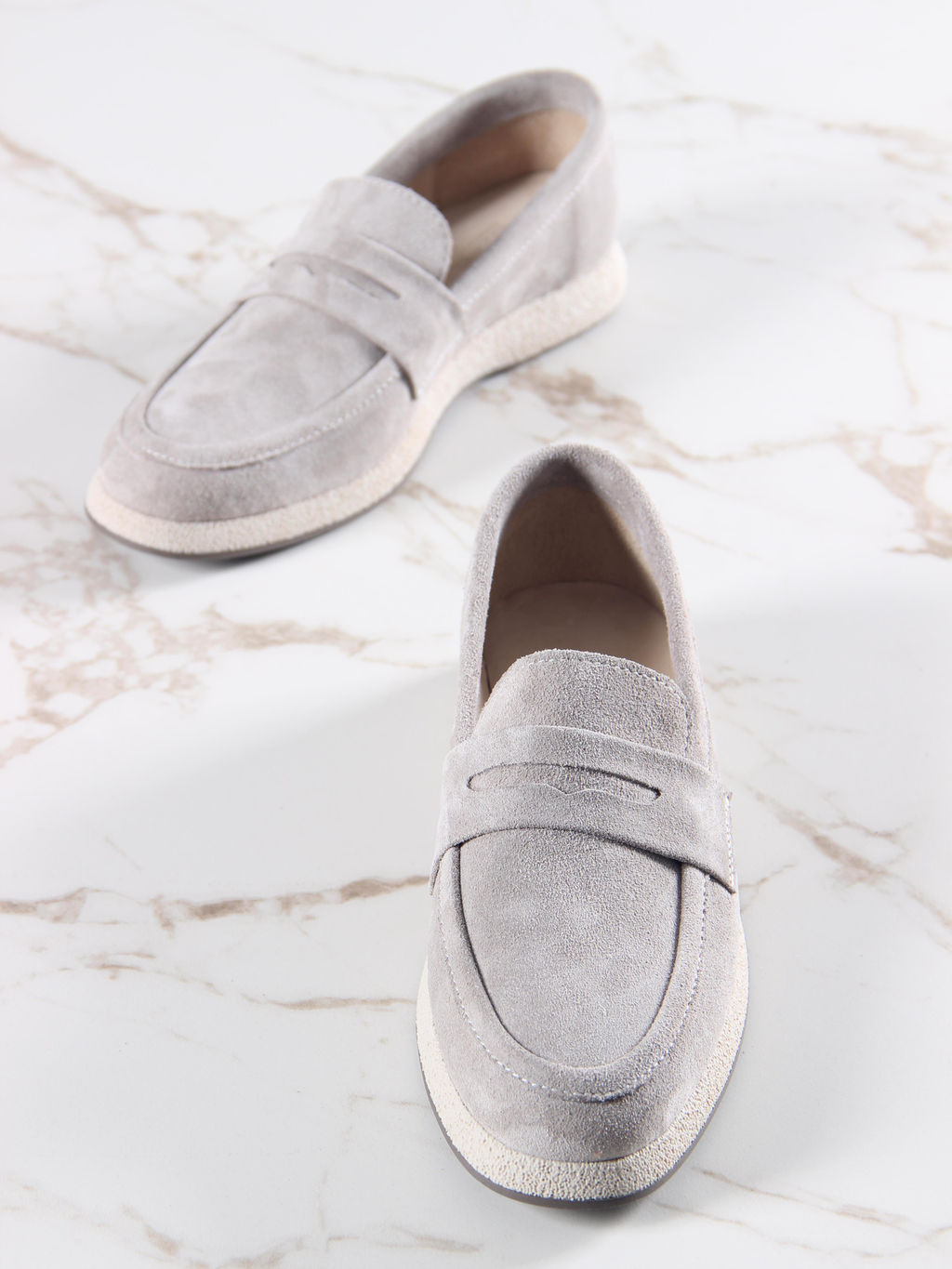 Лоферы 177.1607be.Каменный замша