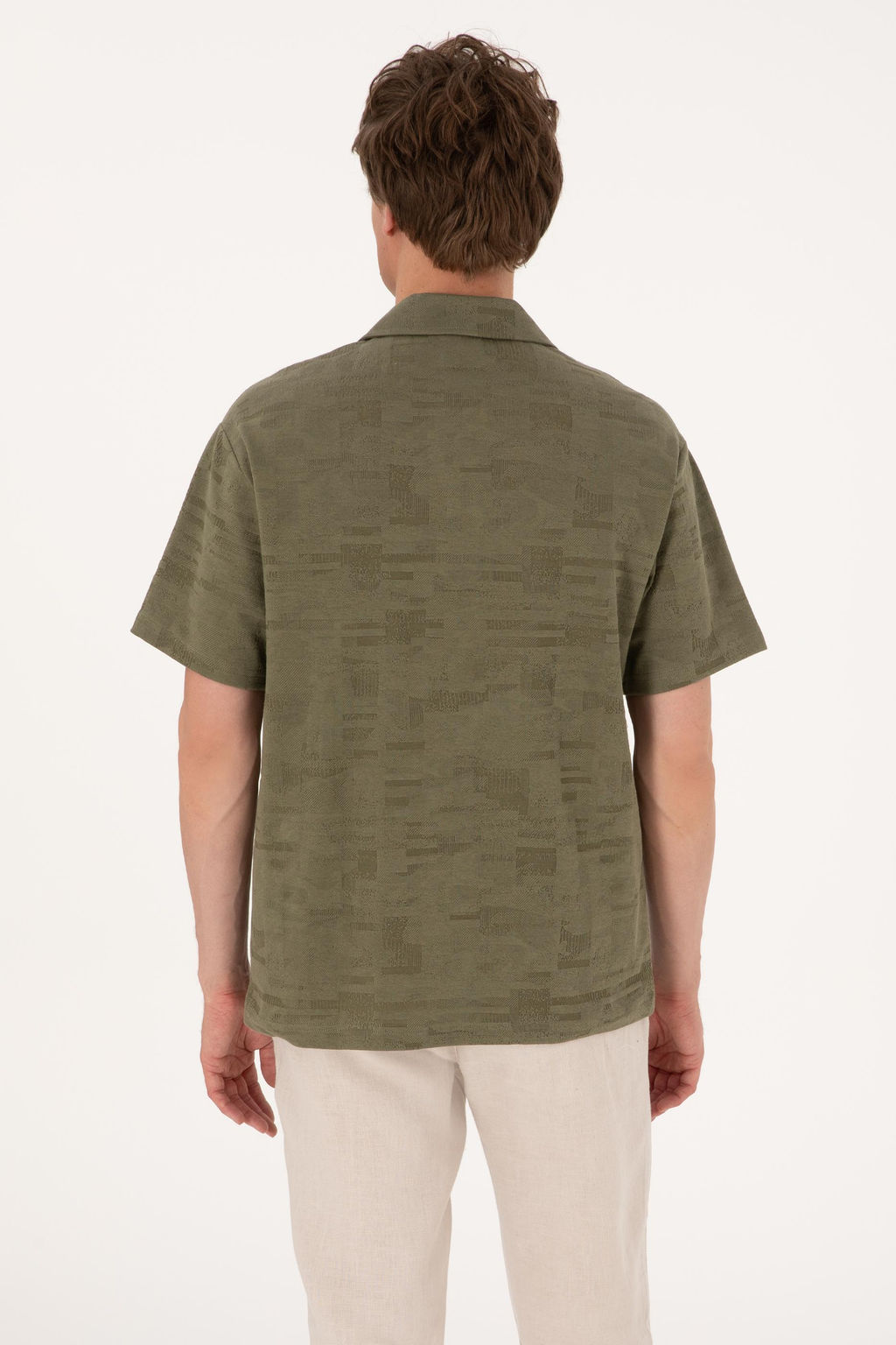 Erkek Comfort Fit Ka__k Yaka Koyu Haki Ti__rt Sepette S_rpriz _ndirim - U.s. polo assn фото 12