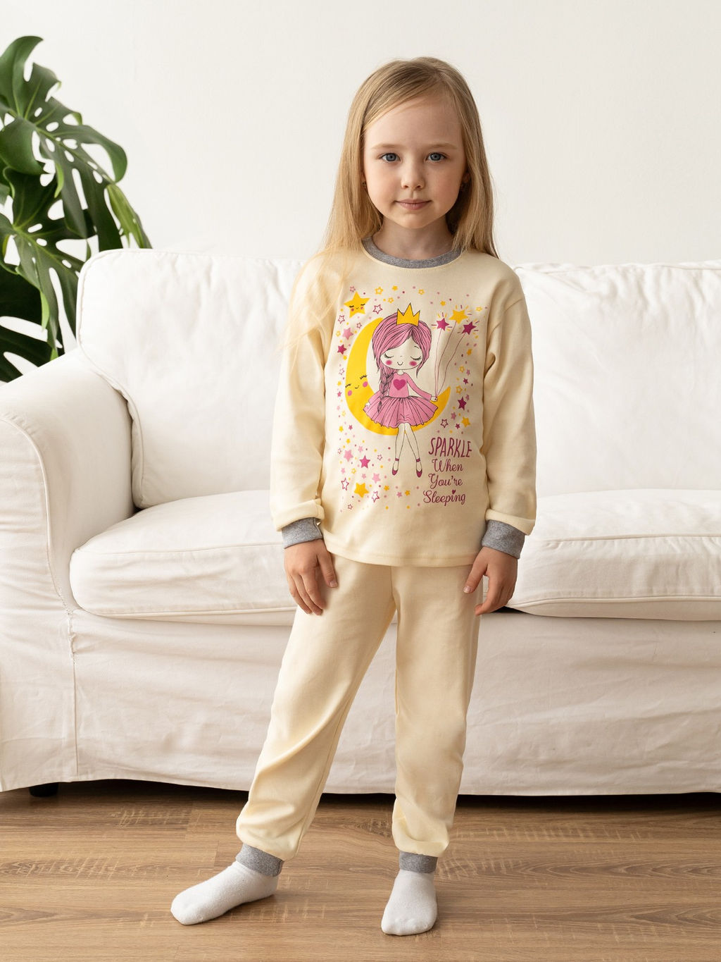 Пижама детская молочная принцесса