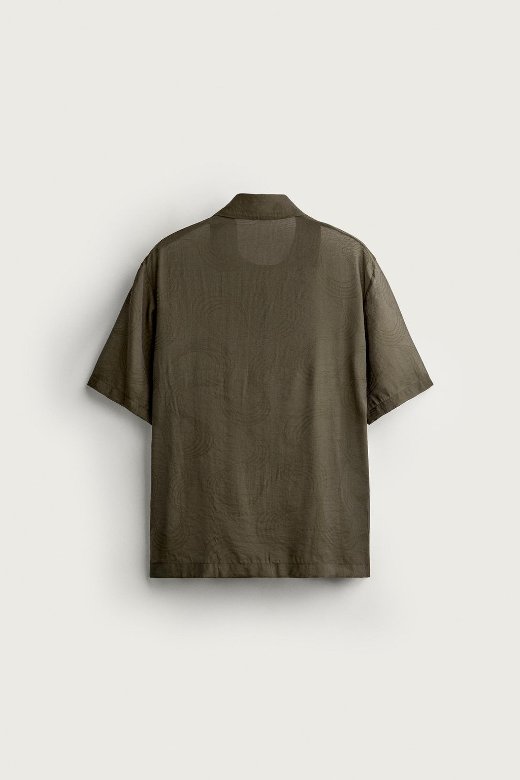 CAMISA FLUIDA JACQUARD / Khaki - Zara фото 7