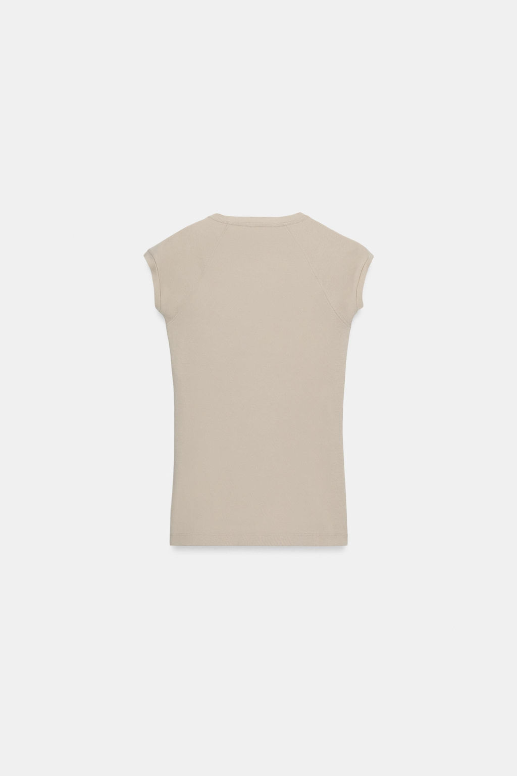 CAMISETA EFECTO LAVADO MANGA RANGL?N / Beige - Zara фото 8