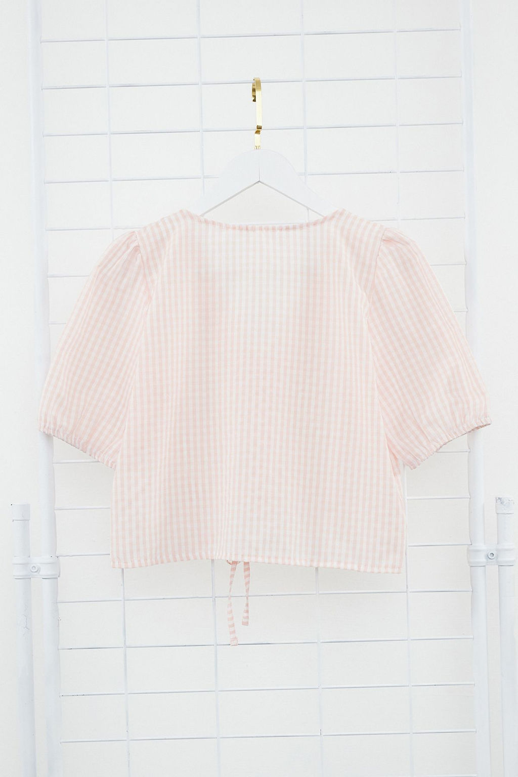 Pudra Buzgulu Potikare Crop Dokuma Bluz TWOSS24BZ00643