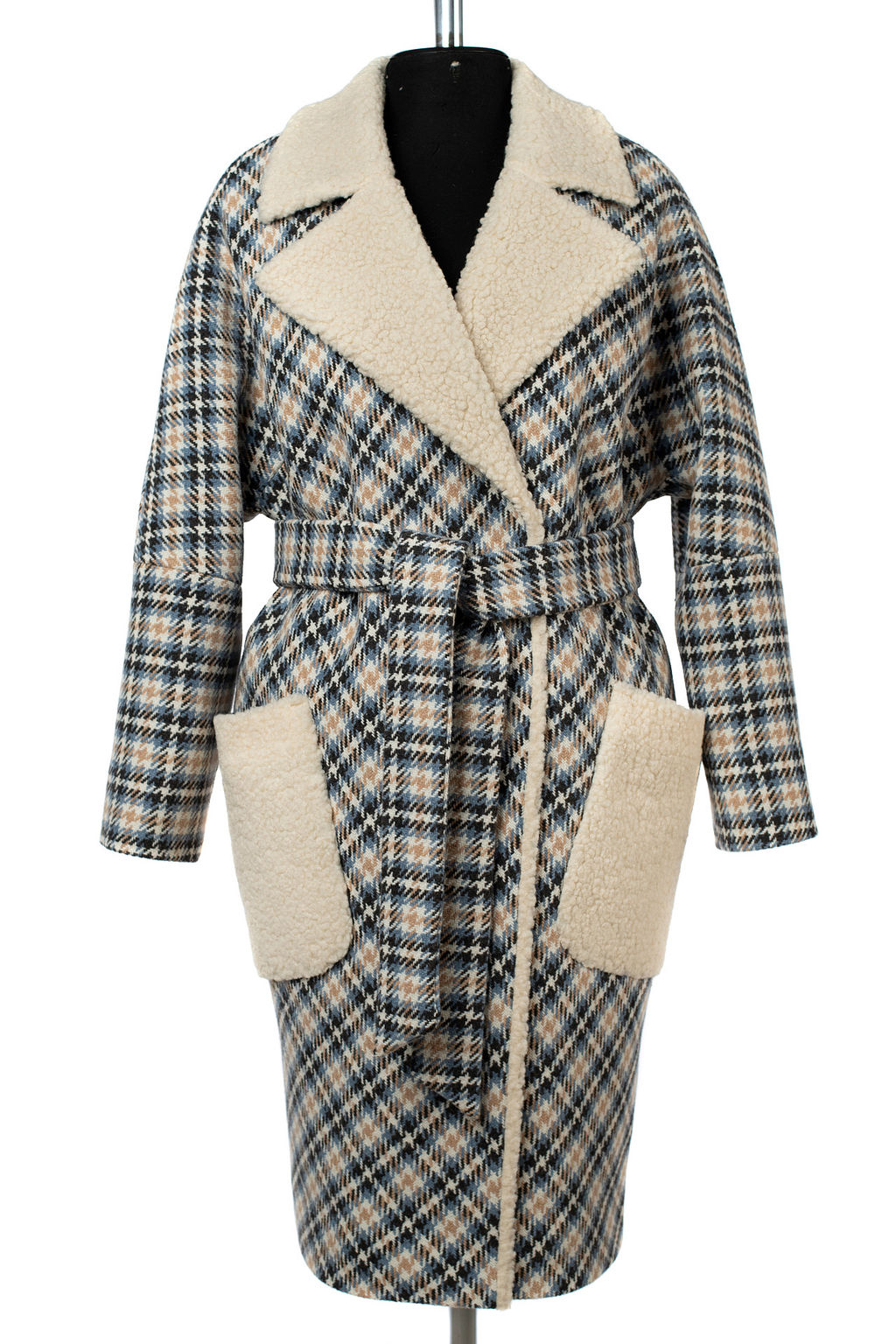 02-3152 Пальто женское утепленное (пояс) - El podio фото 6