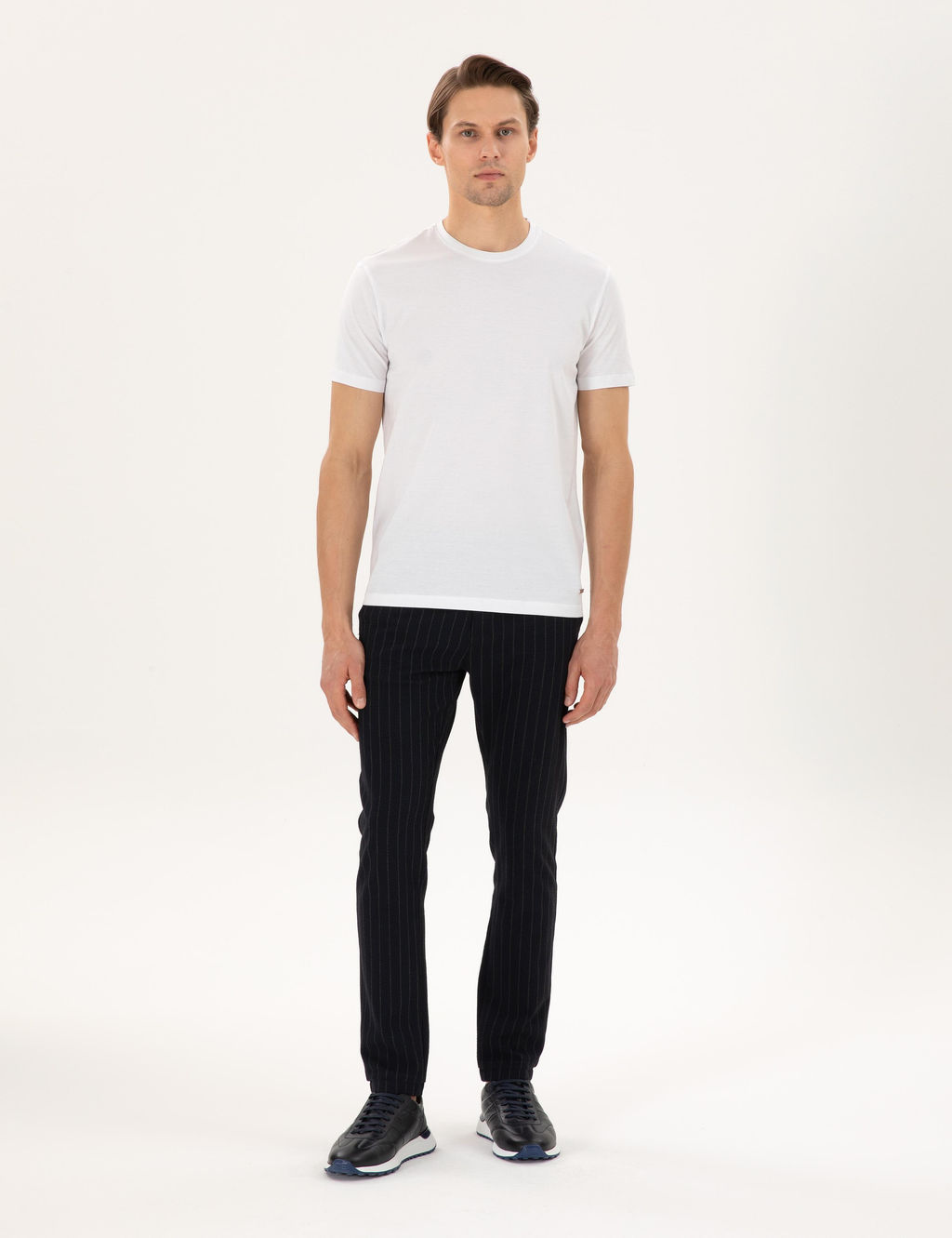 Lacivert Slim Fit Kanvas Pantolon - Pierre cardin фото 3