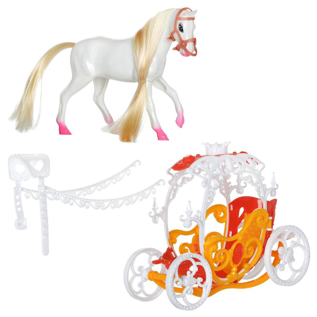 Моя лошадка. Игровой набор Карета с лошадкой, 2 вида в коллекции, в коробке - Abtoys фото 3