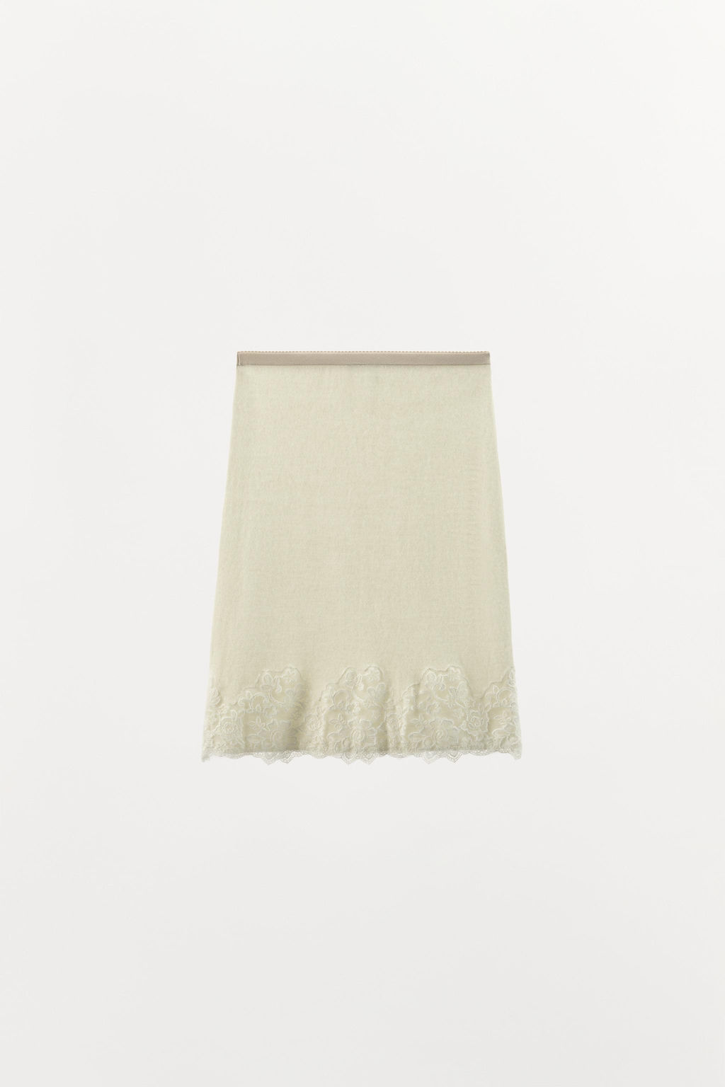 EMBROIDERED LACE KNIT MIDI SKIRT - Zara фото 10