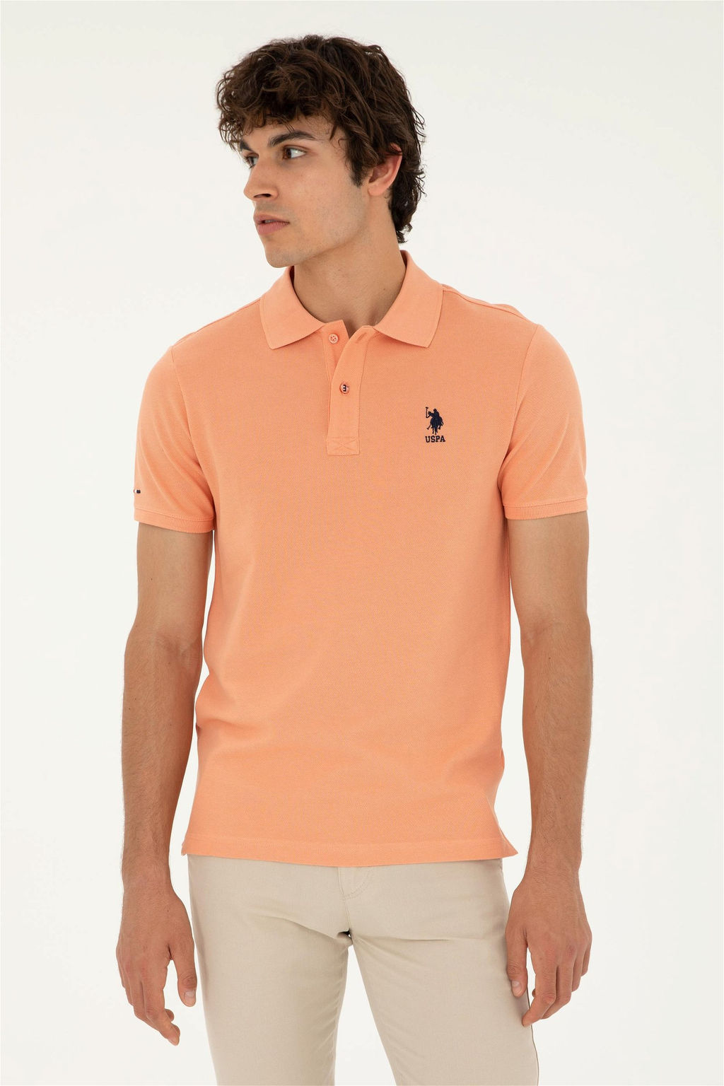 U. S. Polo Assn / Мужская базовая футболка Salmon - U.s. polo assn фото 3
