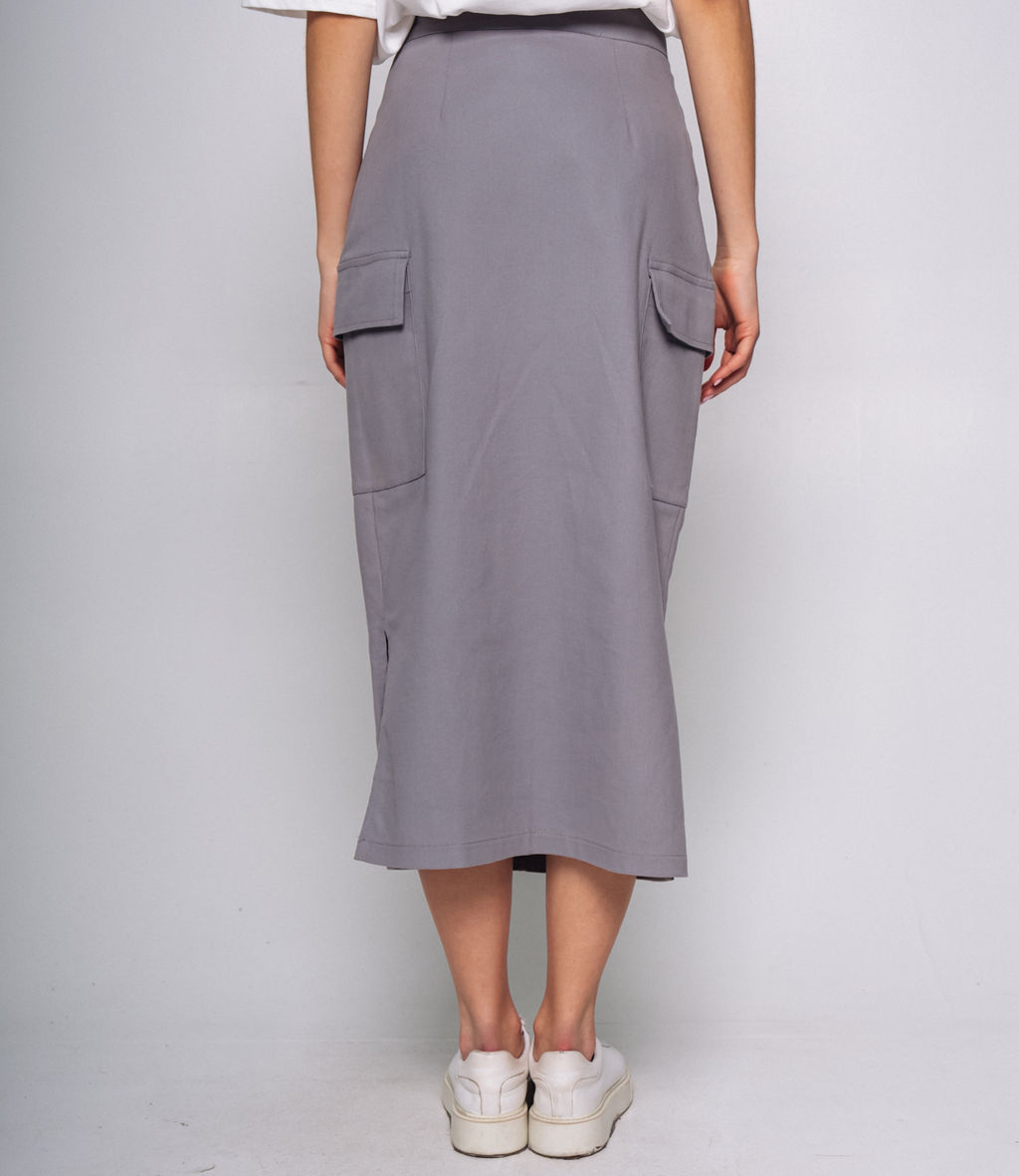 Юбка #ОБШ1823, серый - Dommod фото 3