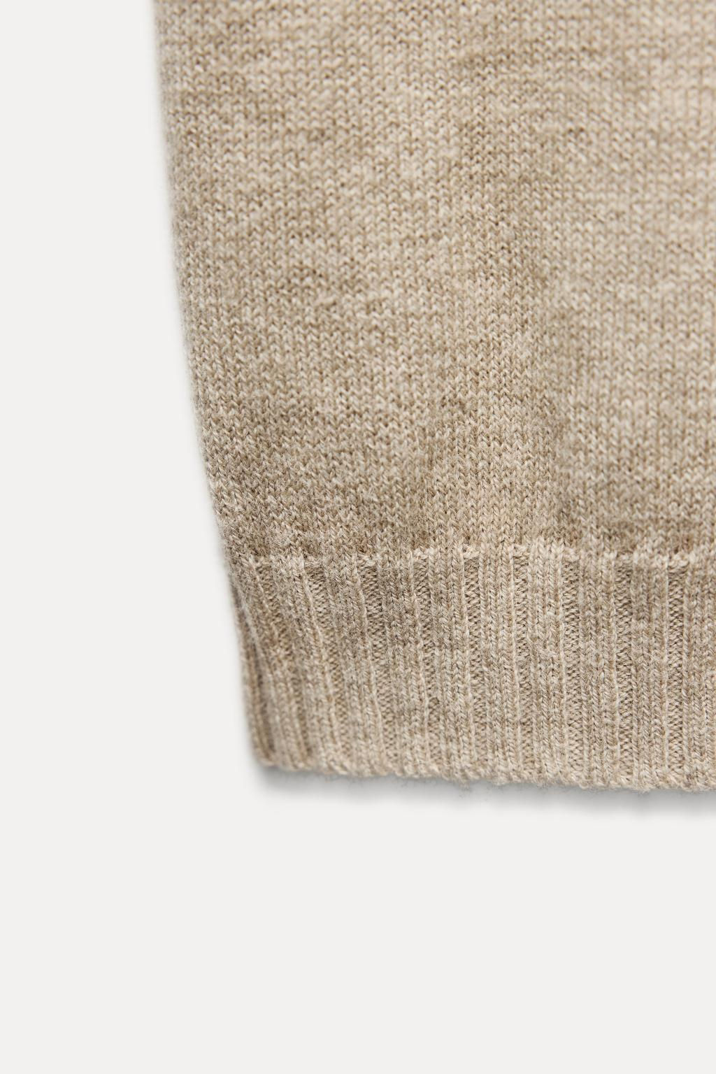 BASIC PLAIN KNIT SHORT SLEEVE TOP - Zara фото 8