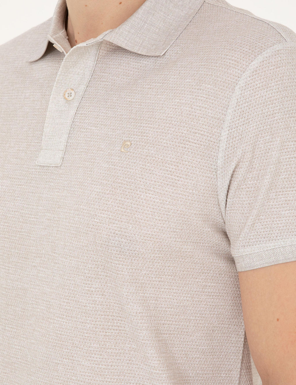 Bej Slim Fit Ti__rt - Pierre cardin фото 7
