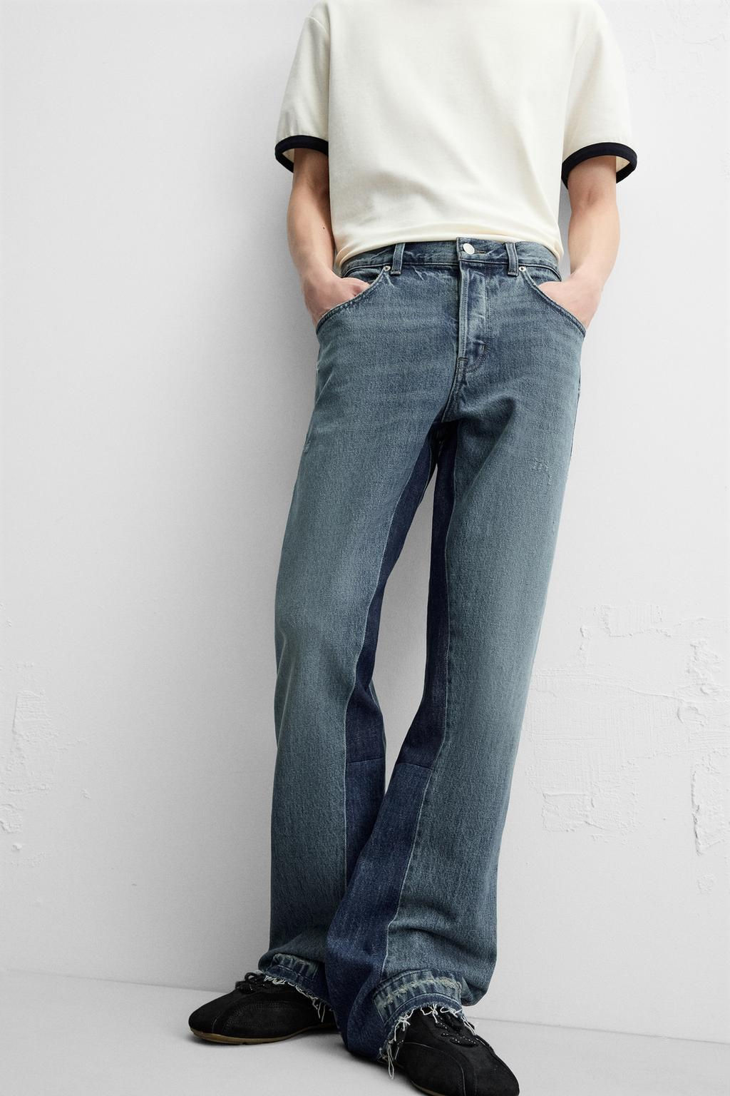 PATCHWORK FLARE FIT JEANS - Zara фото 6
