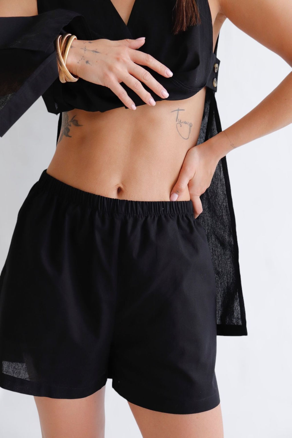 Martichelli Костюм хлопковый летний чёрный  фото 9