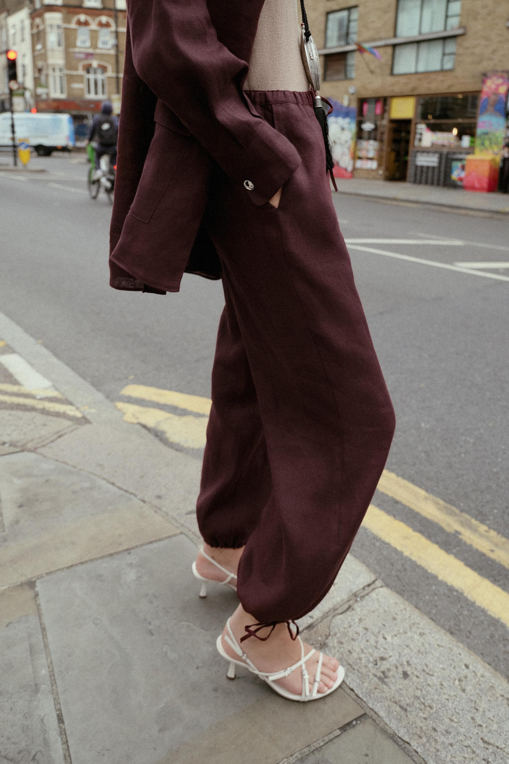 LINEN BALLOON TROUSERS