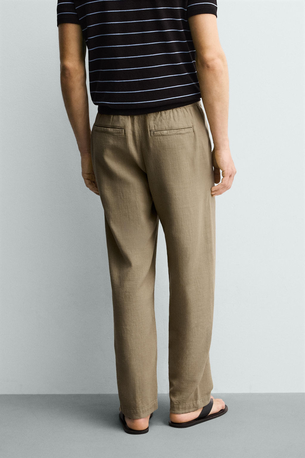 PANTAL?N RELAXED FIT ESTRUCTURA / Tostado - Zara фото 13