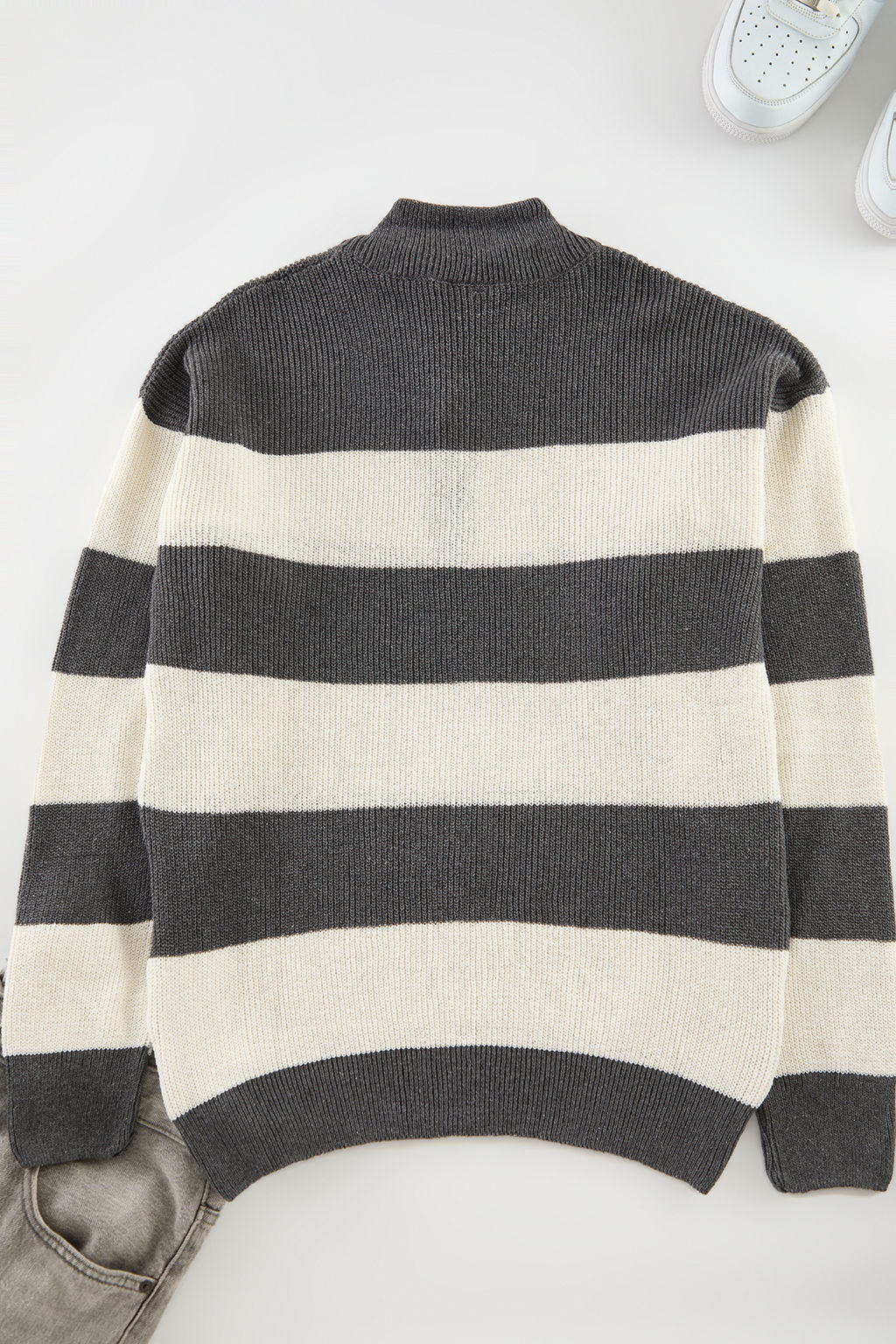 Trendyolmilla Man Siyah Fitted Triko Kazak TMNAW25KZ00062  фото 3
