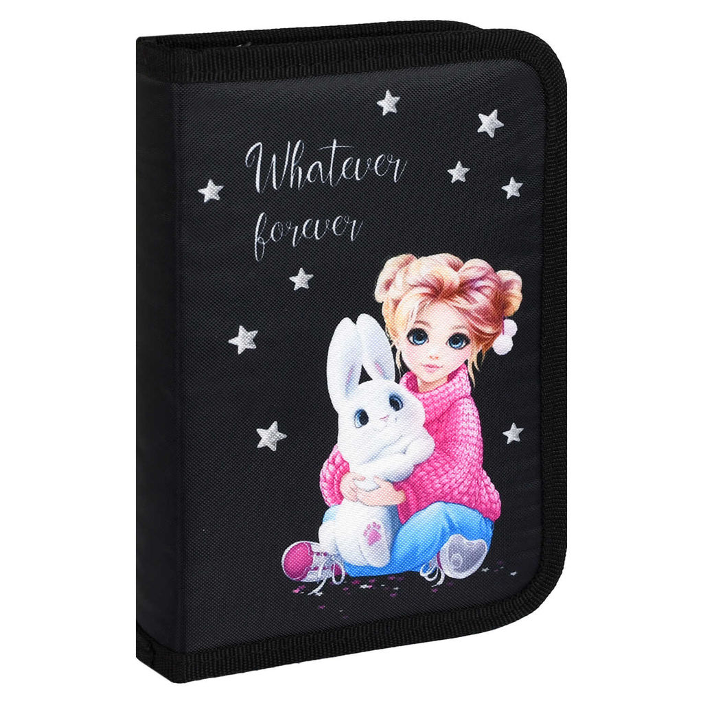 Пенал школьный Феникс+, арт.68893/ 24 ДЕВОЧКА И ЗАЙКА (без наполнения, 13.3x20x3.5 см, полиэстер, мо