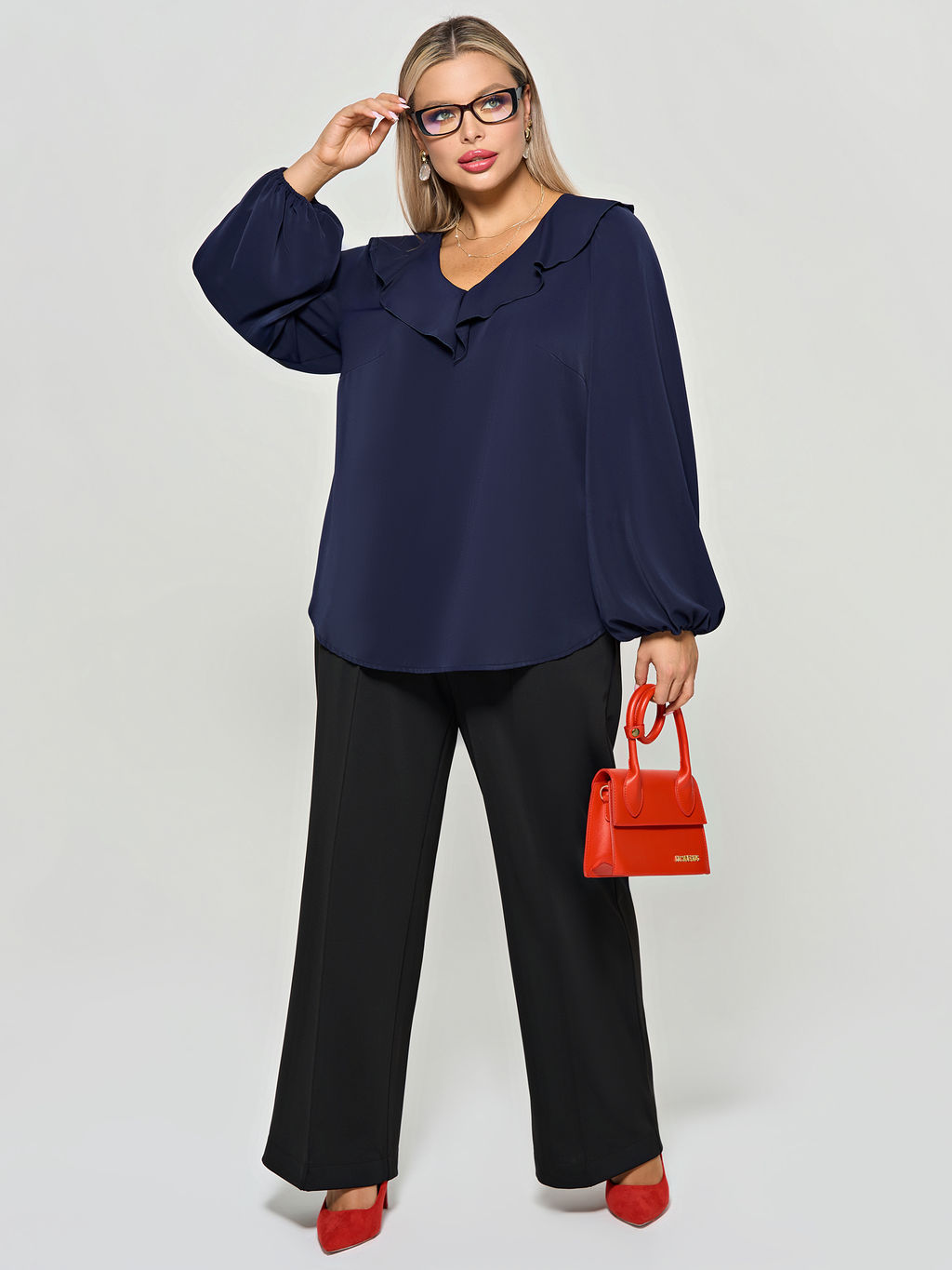 Блузка 0059-26 черничный