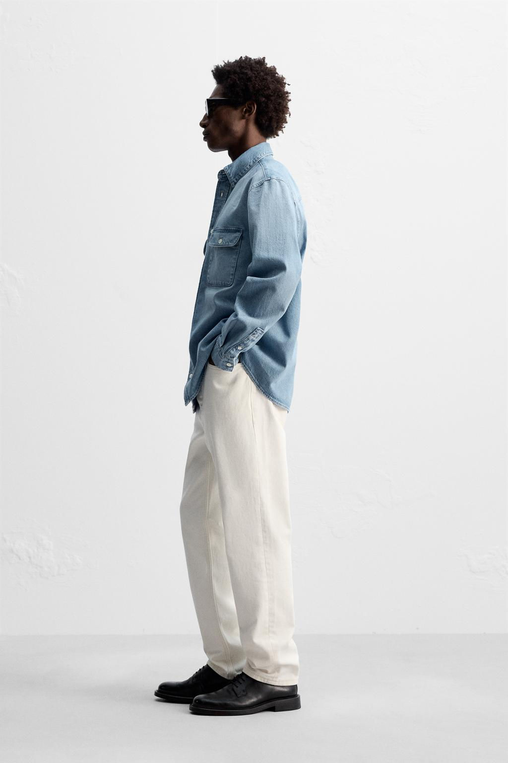 DENIM SHIRT WITH POCKETS - Zara фото 4