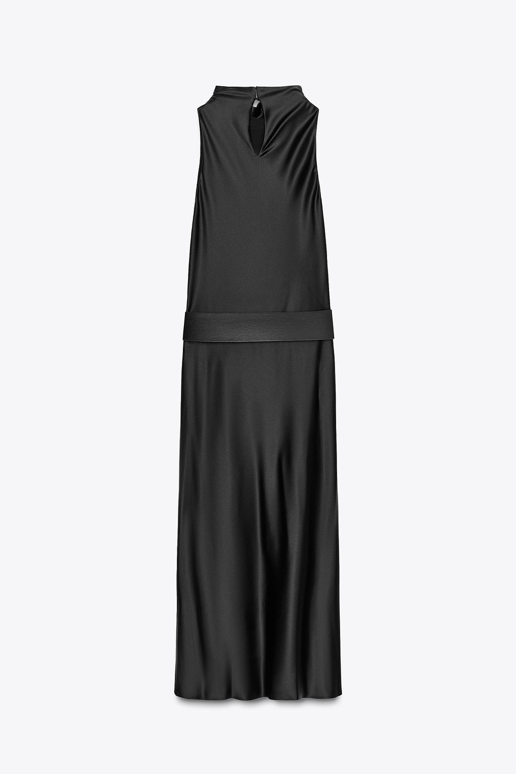 SATIN MIDI DRESS WITH BELT - Zara фото 7