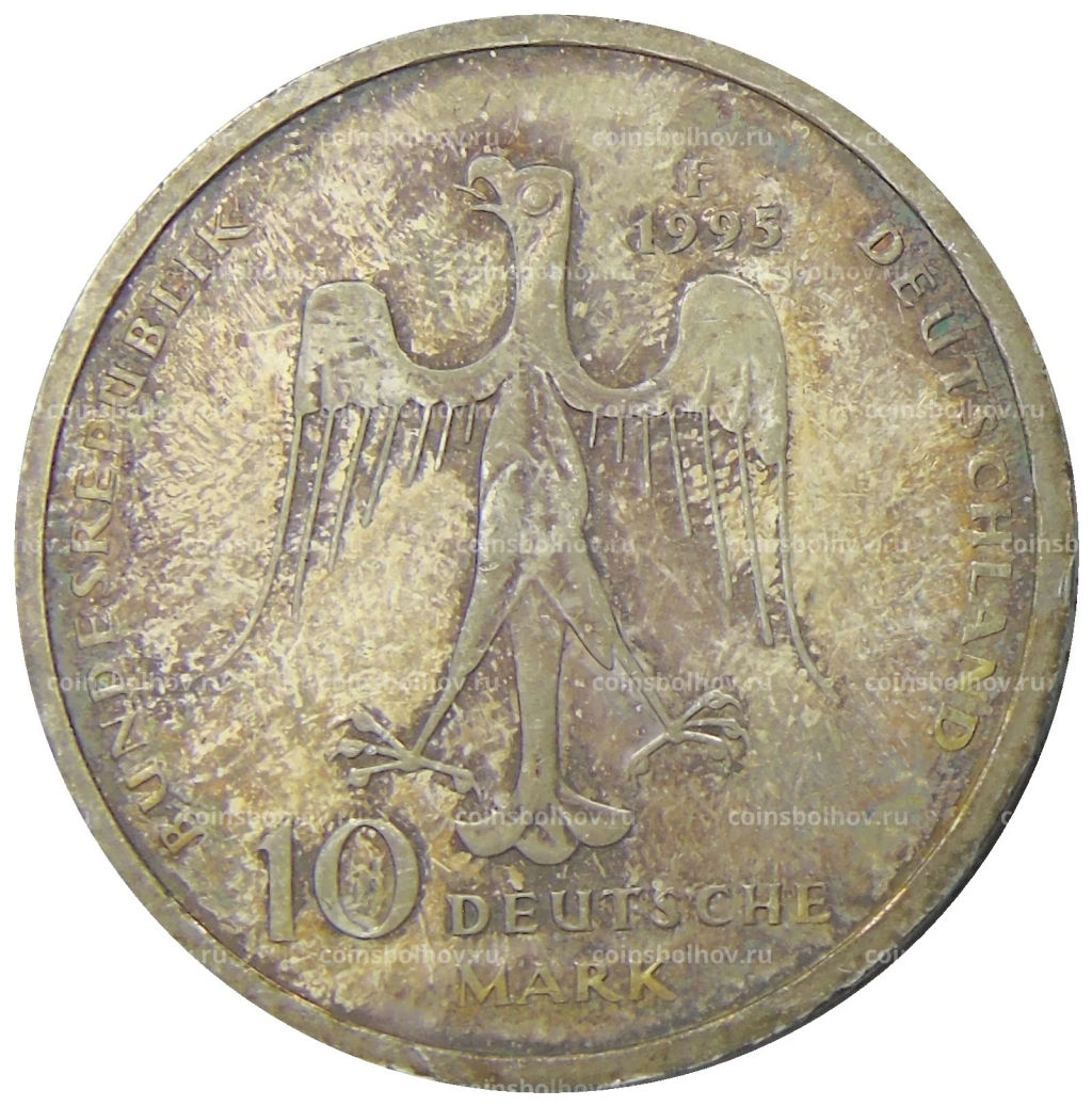 10 марок 1995 года F Германия  800 лет со дня смерти Генриха Льва