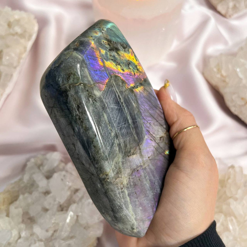 Срез (экран) из камня Лабрадор полированный - Радуга самоцветов фото 2