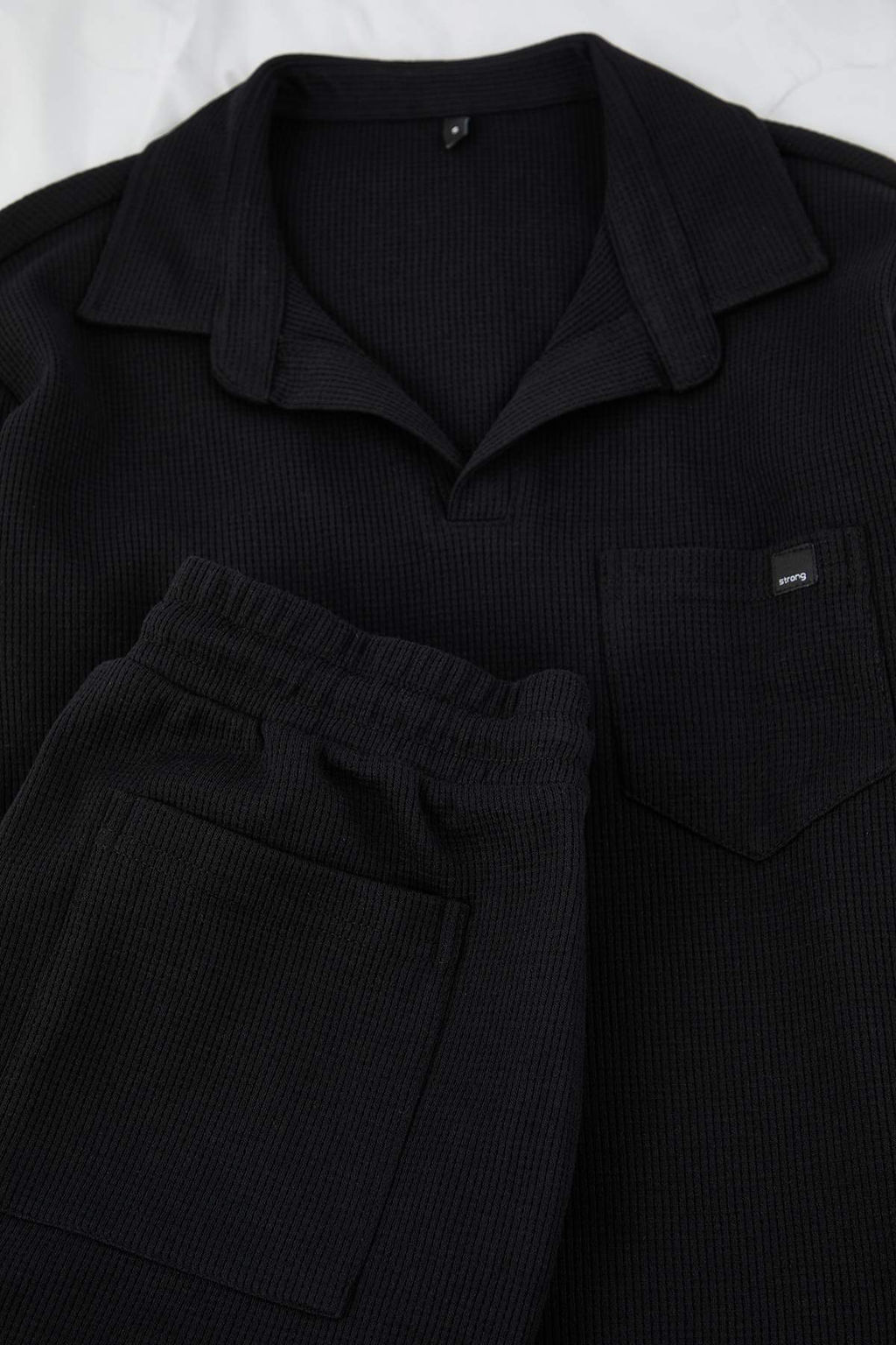 Haki Regular Kesim Polo Yaka Etiket Detayl? Dokulu Pijama Tak?m? TMNAW26PT00029 - Trendyolmilla фото 6