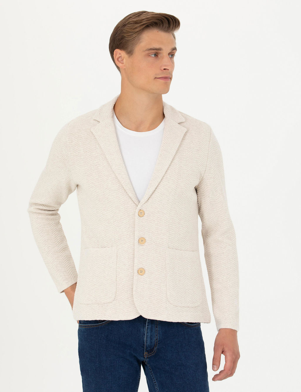 Трикотажный кардиган приталенного кроя Stone - Cacharel фото 3