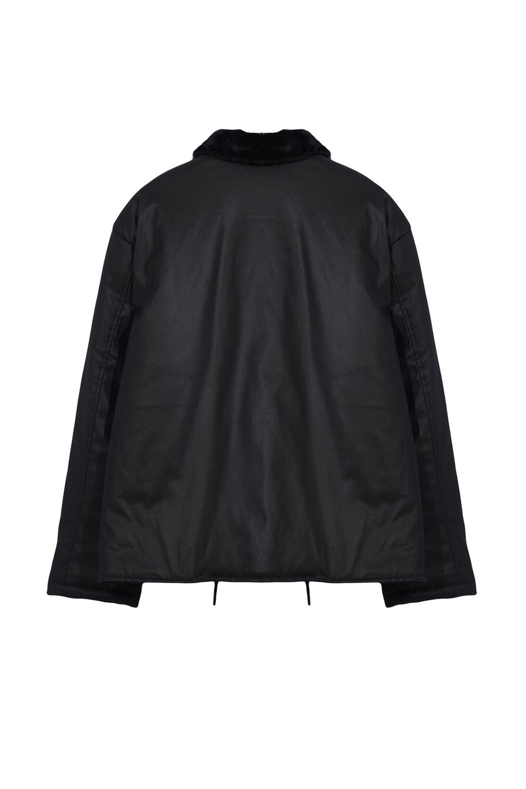 TRENDYOL MAN Siyah Regular Fit Kurk Yakal? K?sl?k Suni Deri Mont TMNAW25MO00020 - Trendyolmilla фото 8