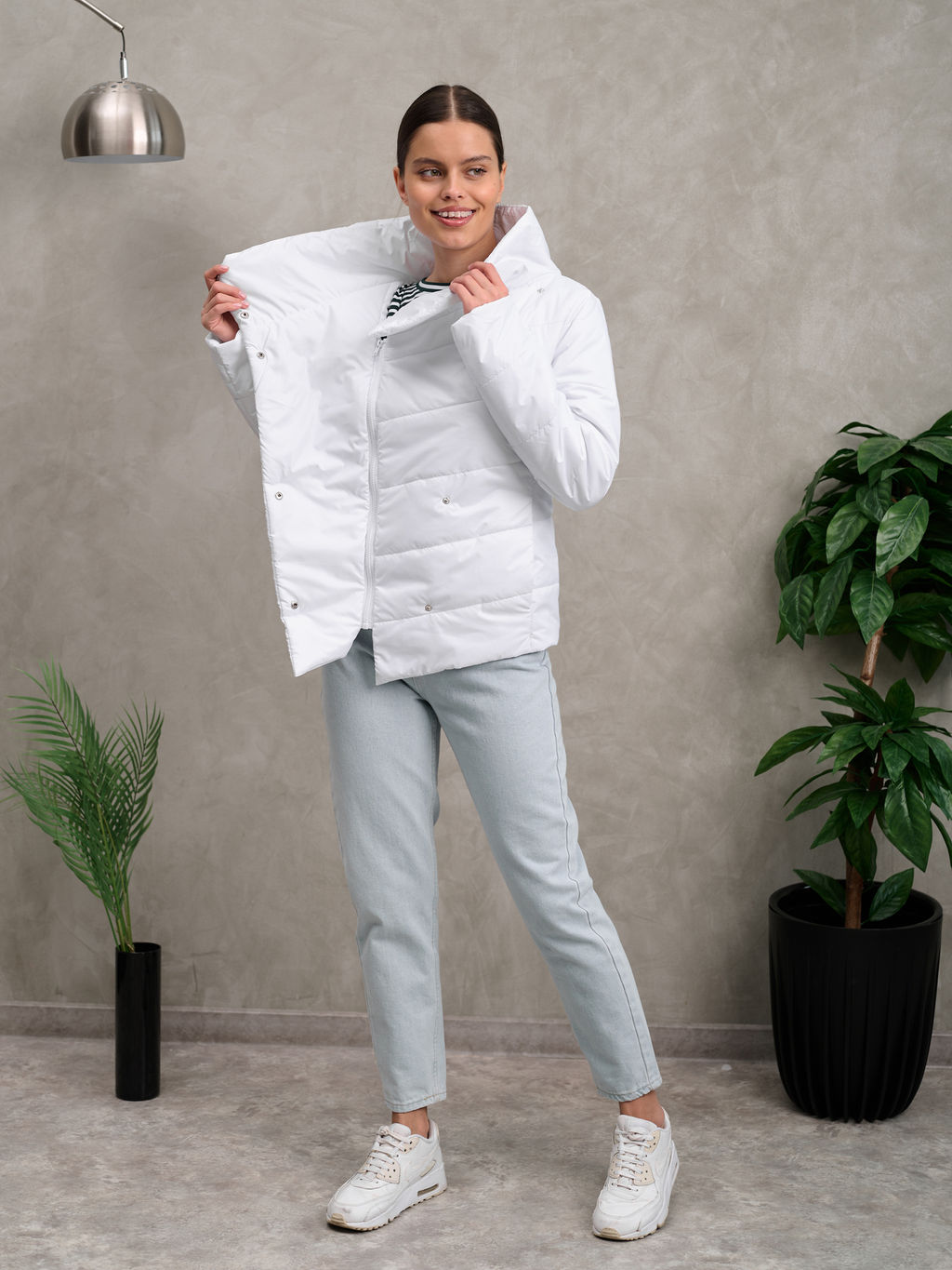 Куртка женская "Асимметрия" белый
