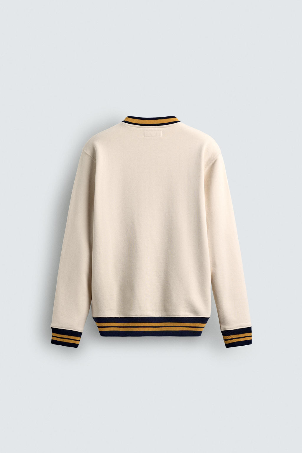 SWEATSHIRT WITH CONTRAST EMBROIDERY AND RIBBING - Zara фото 8