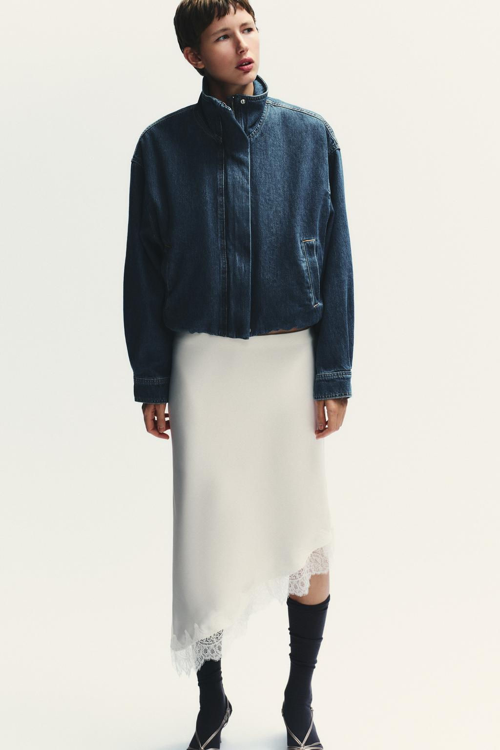 SATIN LACE SKIRT - Zara фото 2