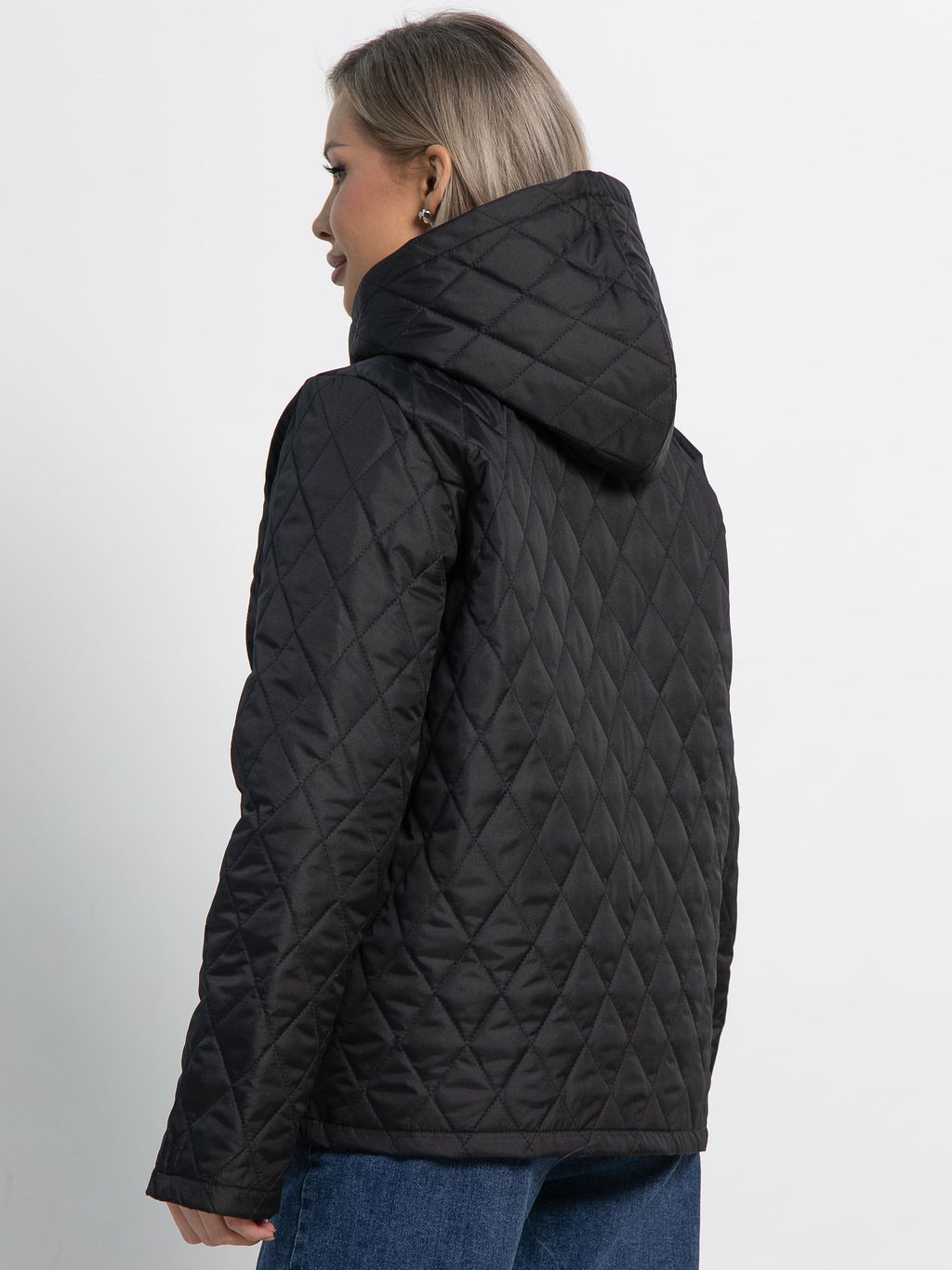 Куртка демисезонная стеганая (черная матовая) Б15194-25М - Lt collection фото 3