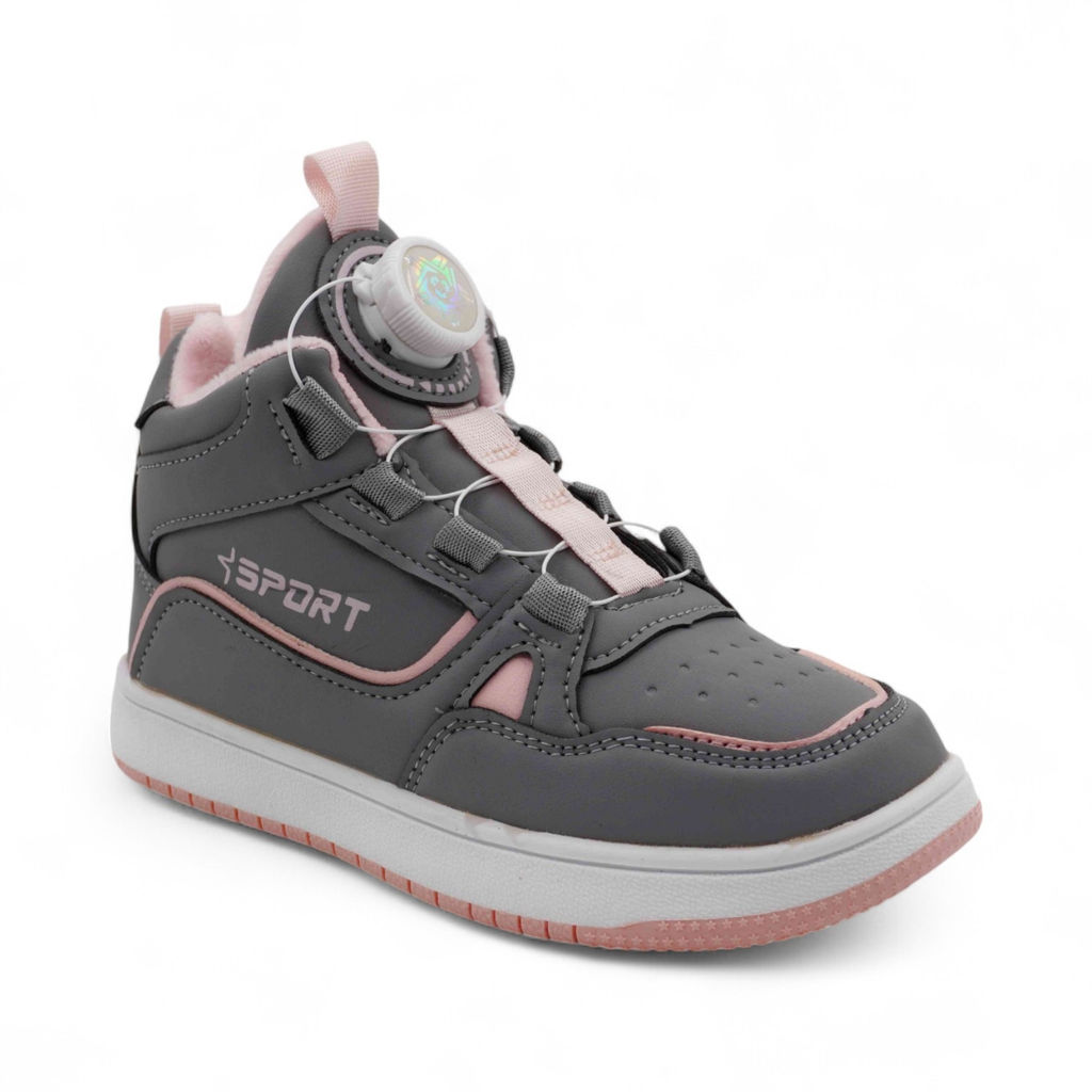 Кроссовки высокие демисезонные А7776-15 серые