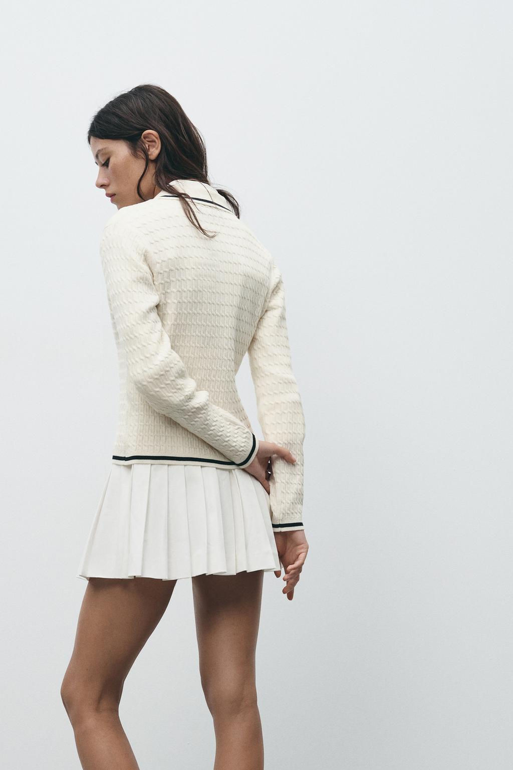 CABLE KNIT POLO NECK JUMPER - Zara фото 4