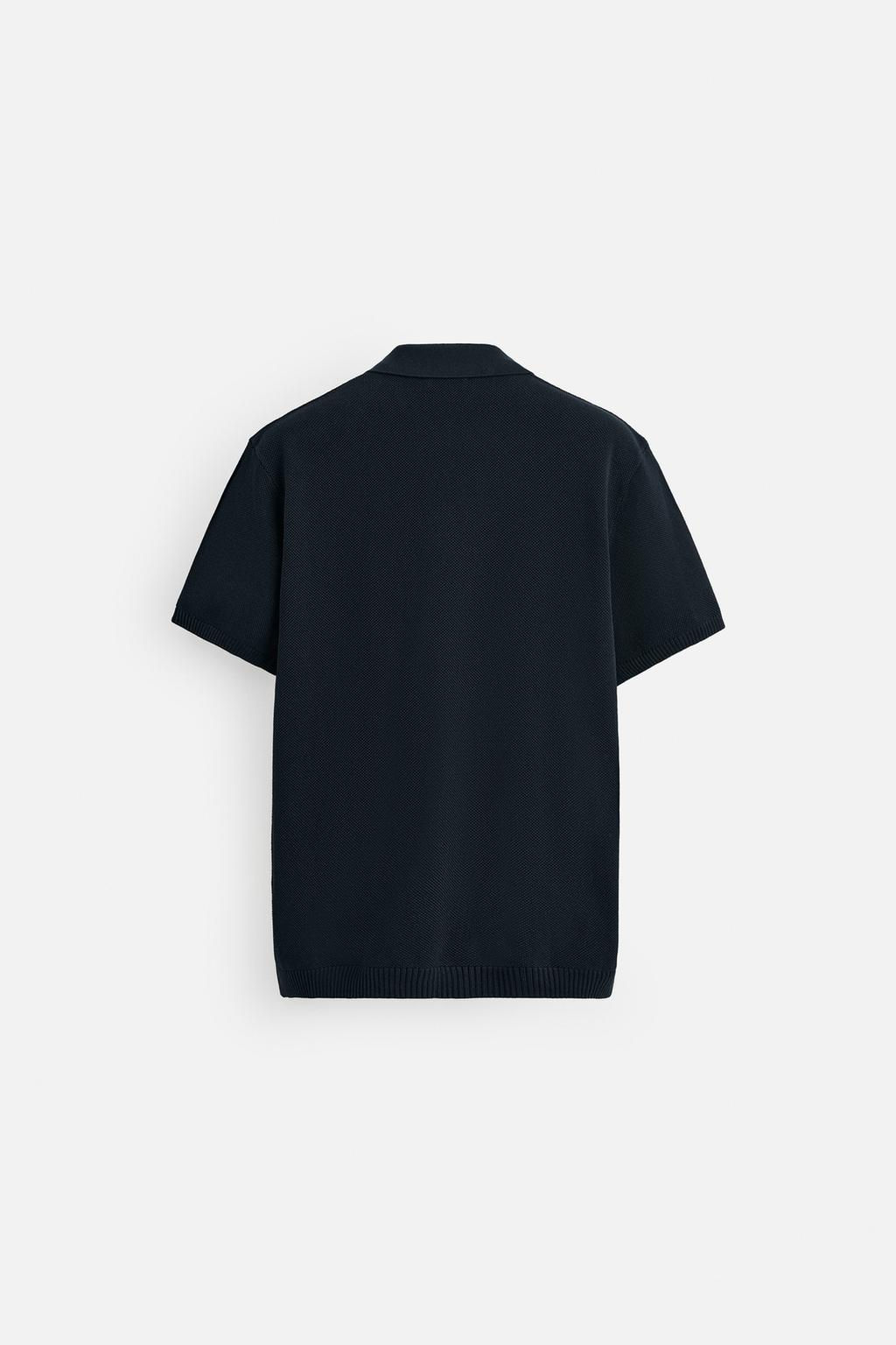 TEXTURED KNIT POLO SHIRT - Zara фото 35
