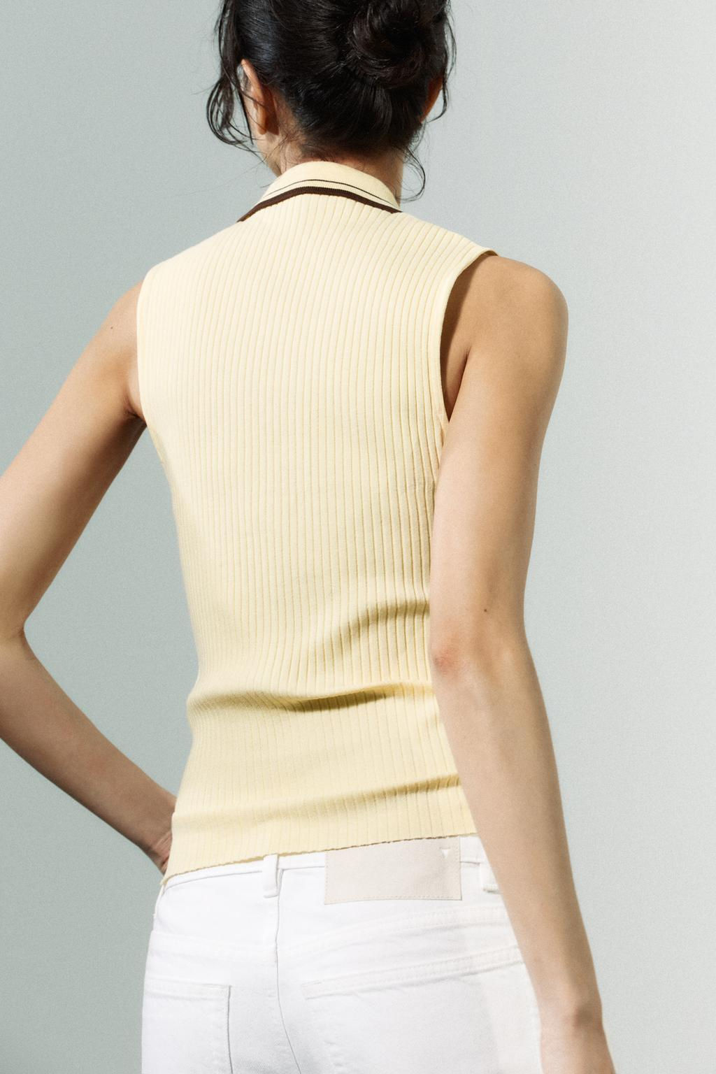 RIBBED POLO SHIRT - Zara фото 4