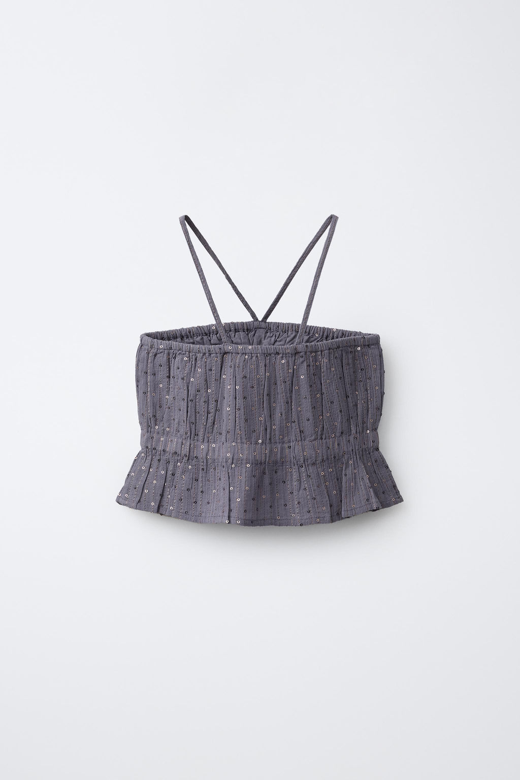 TOP LENTEJUELAS / Gris antracita - Zara фото 4