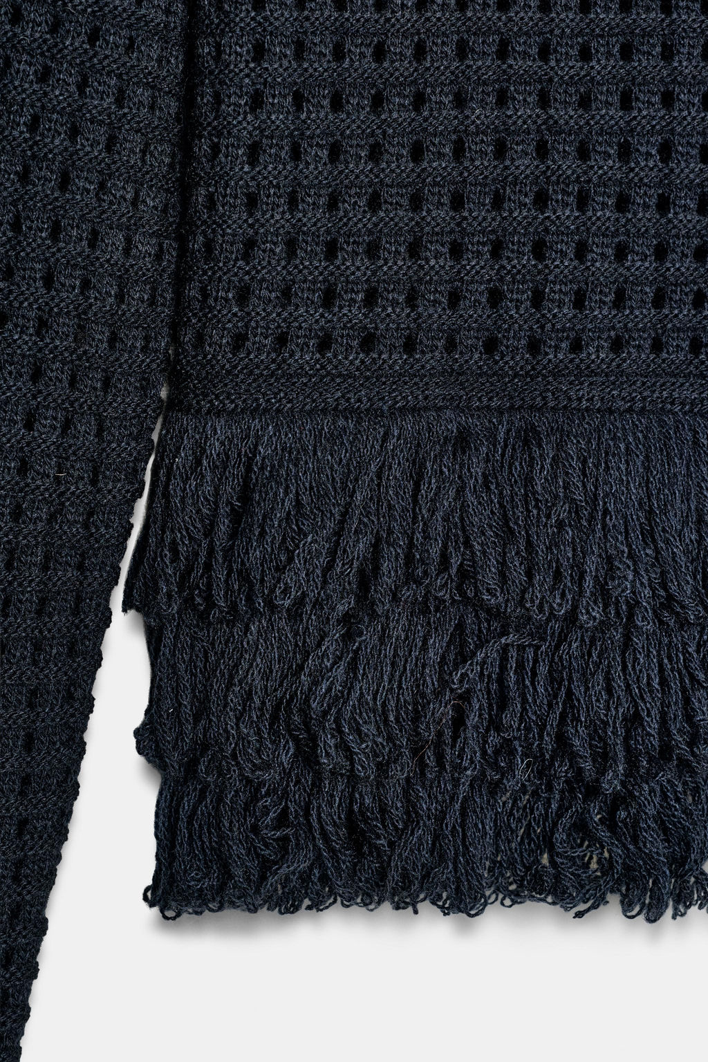 FRINGED PLAID KNIT JUMPER - Zara фото 6