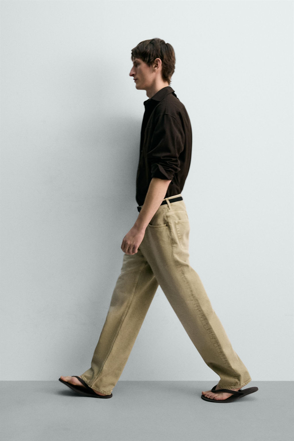JEANS STRAIGHT FIT LIMITED EDITION / Khaki claro - Zara фото 6