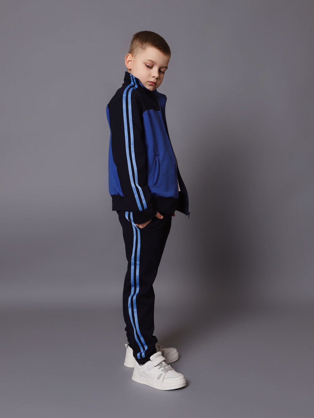 Спортивный костюм К036 Василек-Темно-Синий от фабрики Спортсоло