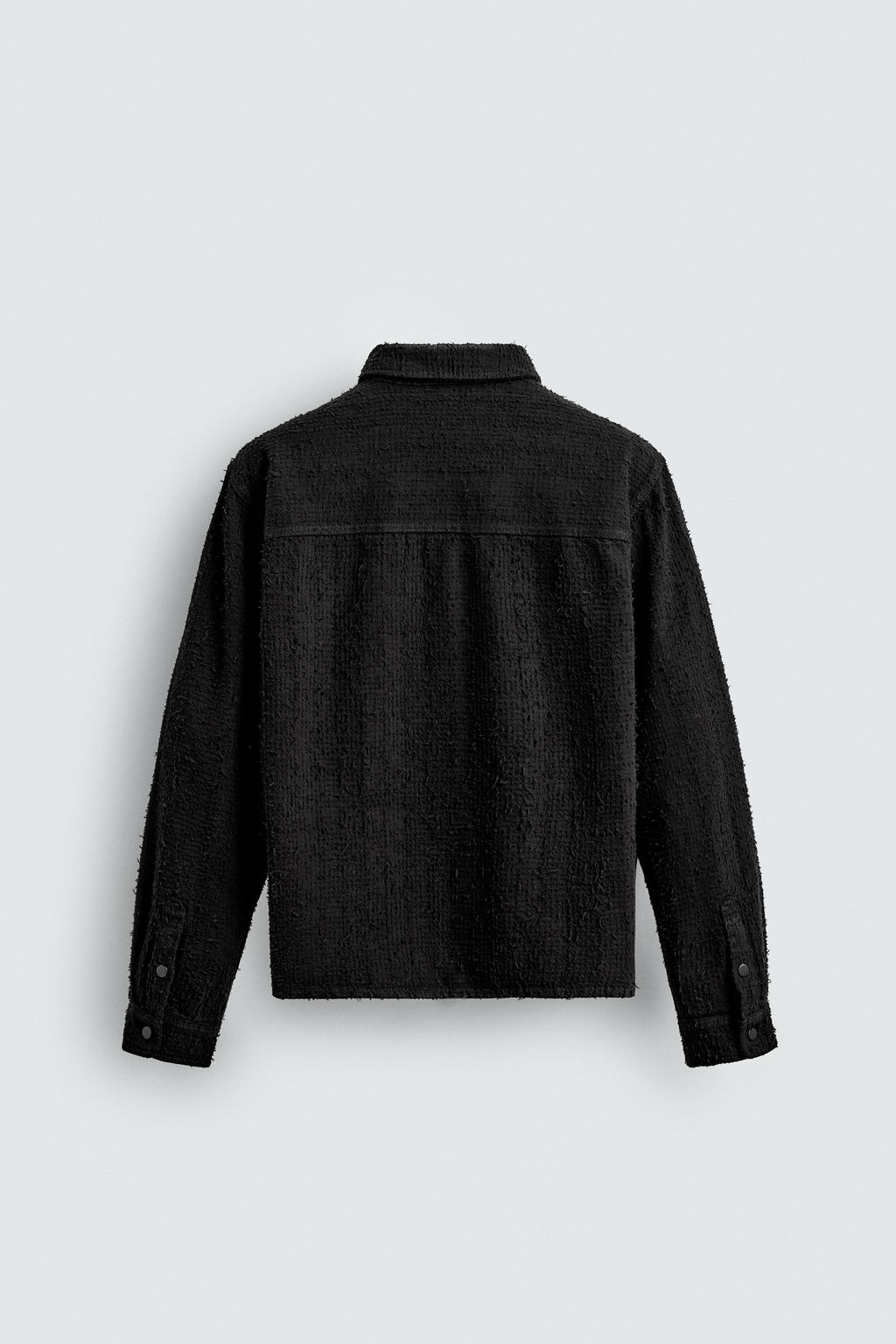 TEXTURED JACQUARD DENIM SHIRT - Zara фото 16