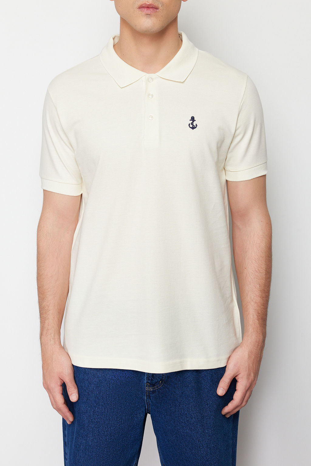 TRENDYOL MAN Tas Regular K?sa Kol Dokulu %100 Pamuk Polo Yaka T-shirt TMNSS23PO00031 - Trendyolmilla фото 5