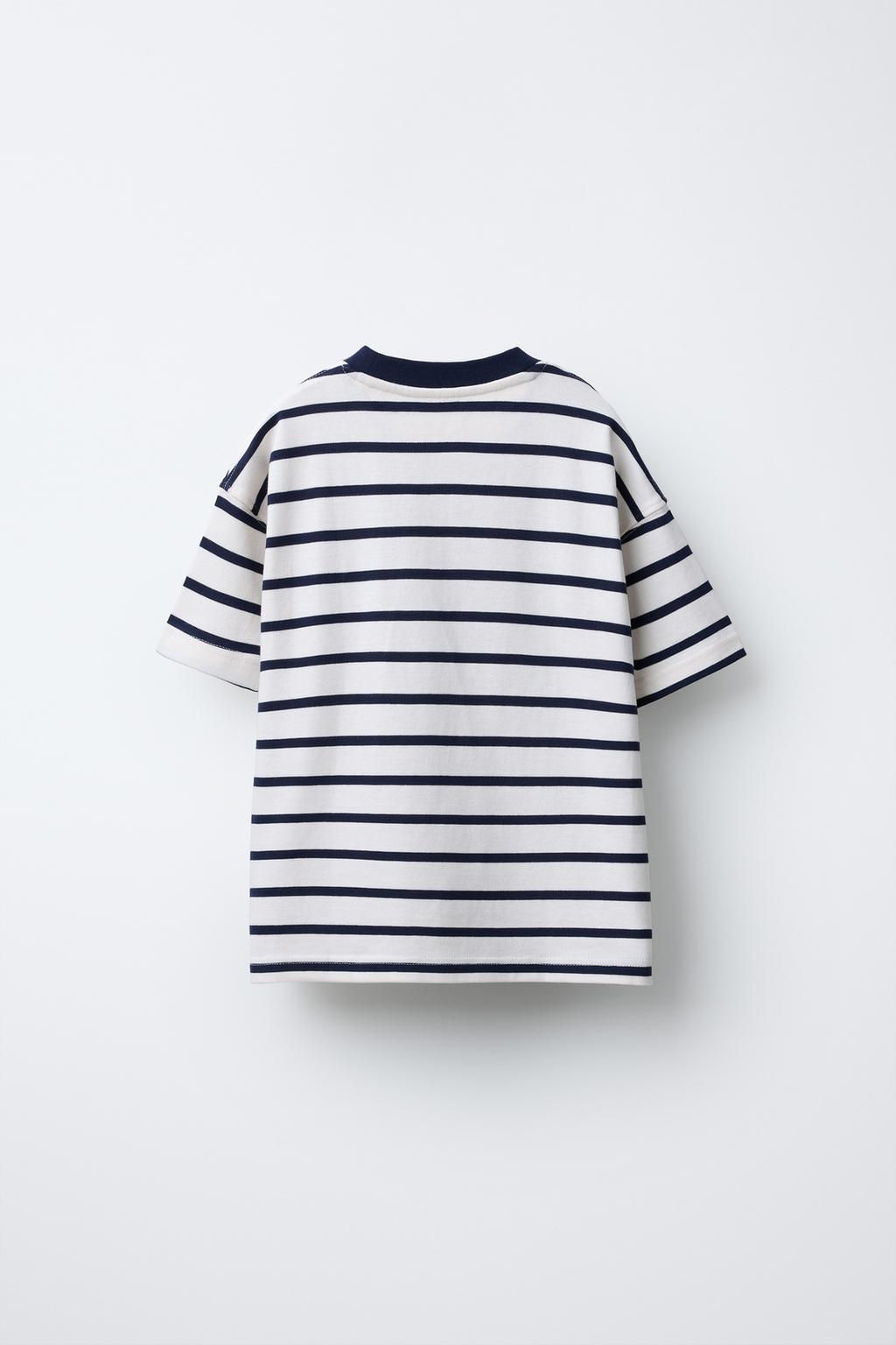 HEAVYWEIGHT STRIPED LABEL T-SHIRT - Zara фото 2