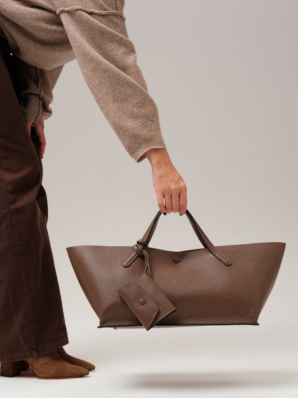 Женская кожаная сумка Dari DBR 31136 коричневый какао  фото 8