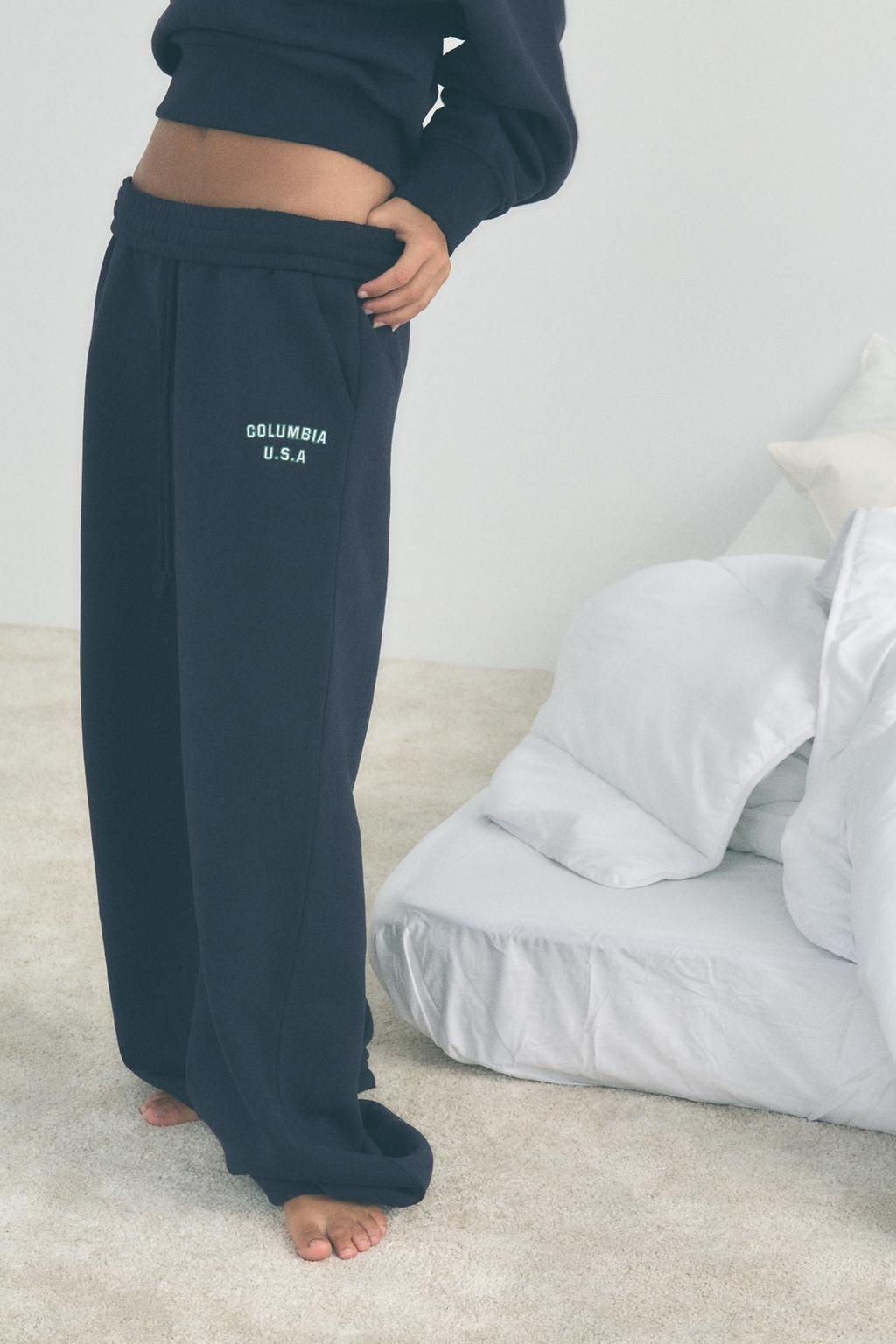 PLUSH JOGGING TROUSERS WITH SLOGAN - Zara фото 3