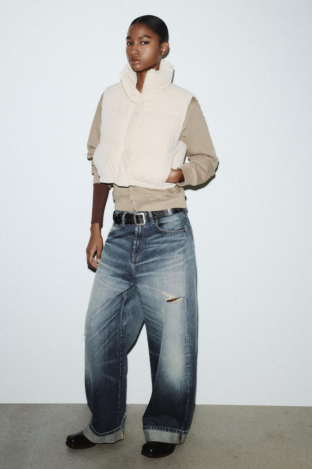 RUBBERISED PADDED GILET