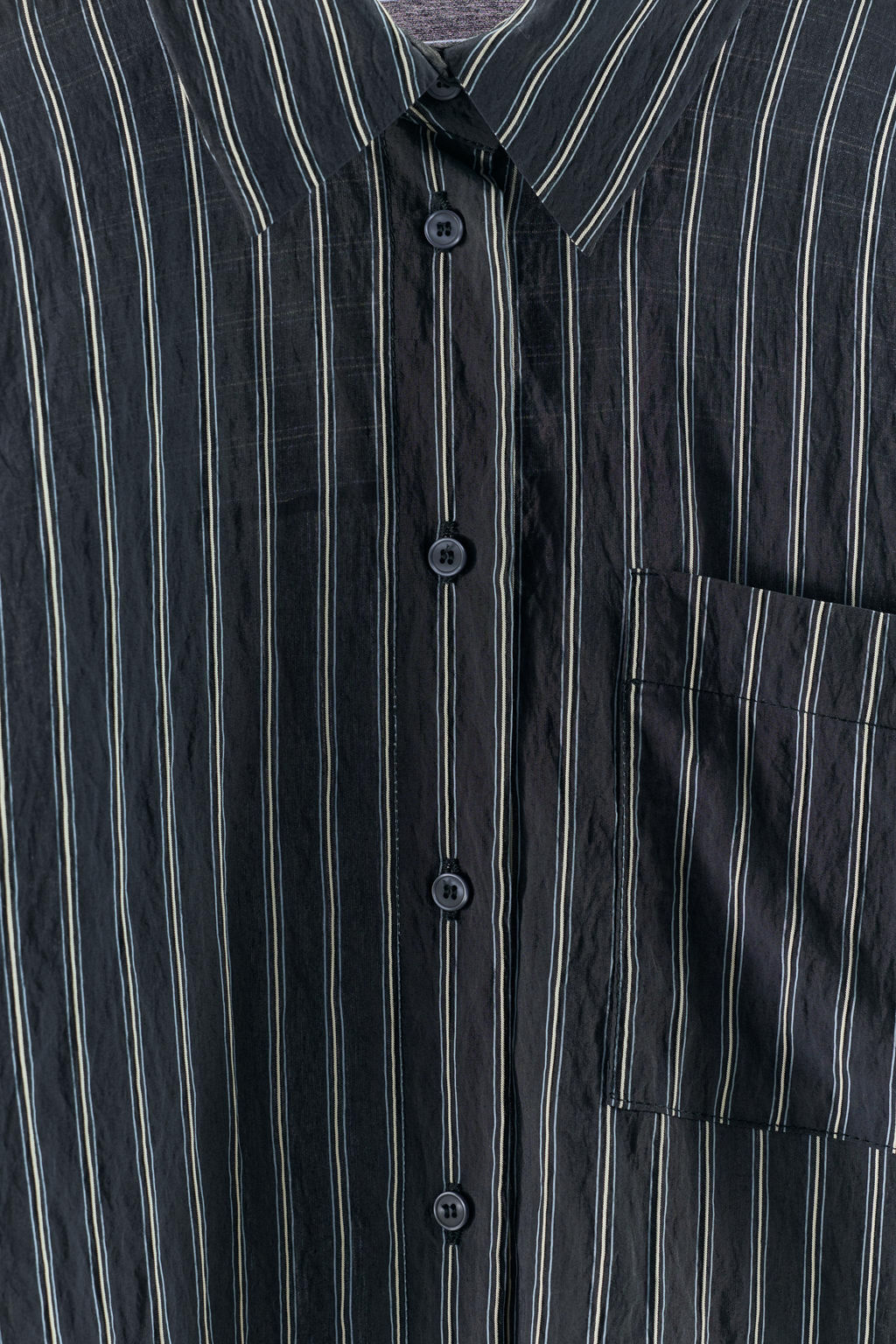 CAMISA ESTAMPADO RAYAS / Marino / Blanco - Zara фото 6